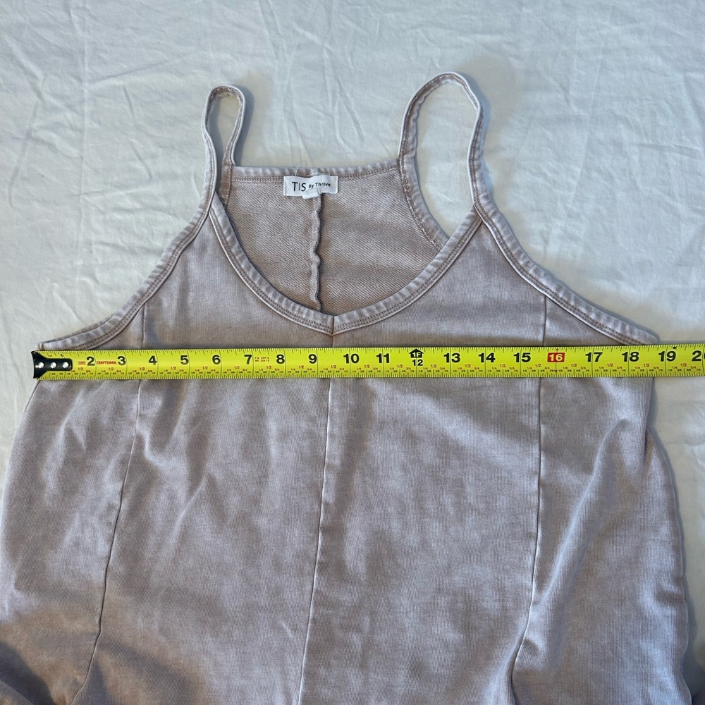TS by Thrive Lounge Jumpsuit hotshot Overalls Medium Scoopneck Relaxed sweatsuit - Picture 5 of 5